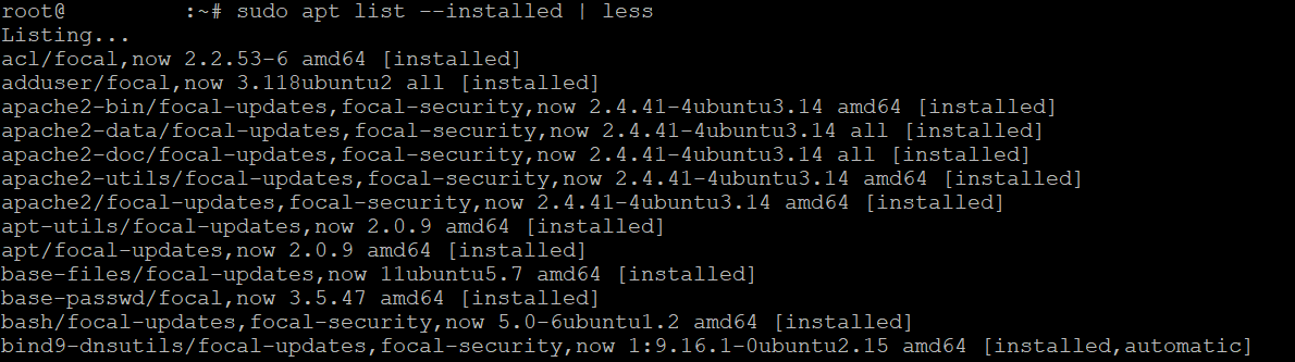 Using less argument in Ubuntu