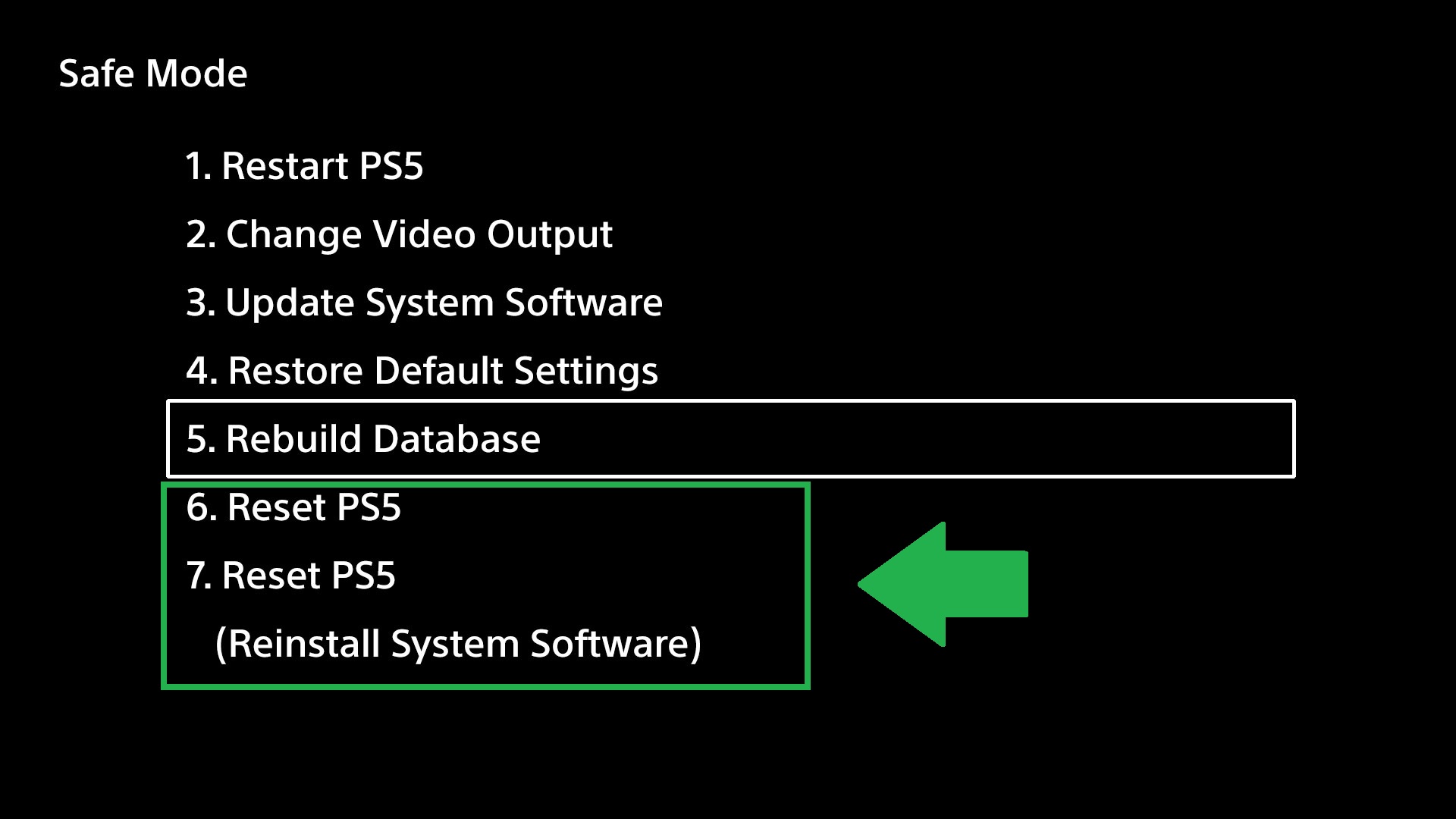 How to factory reset the PS5