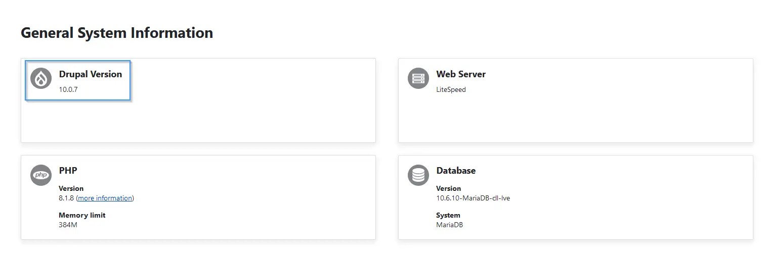 Drupal Status Reports