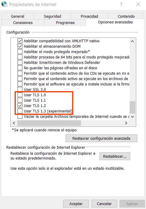 Windows Internet Properties